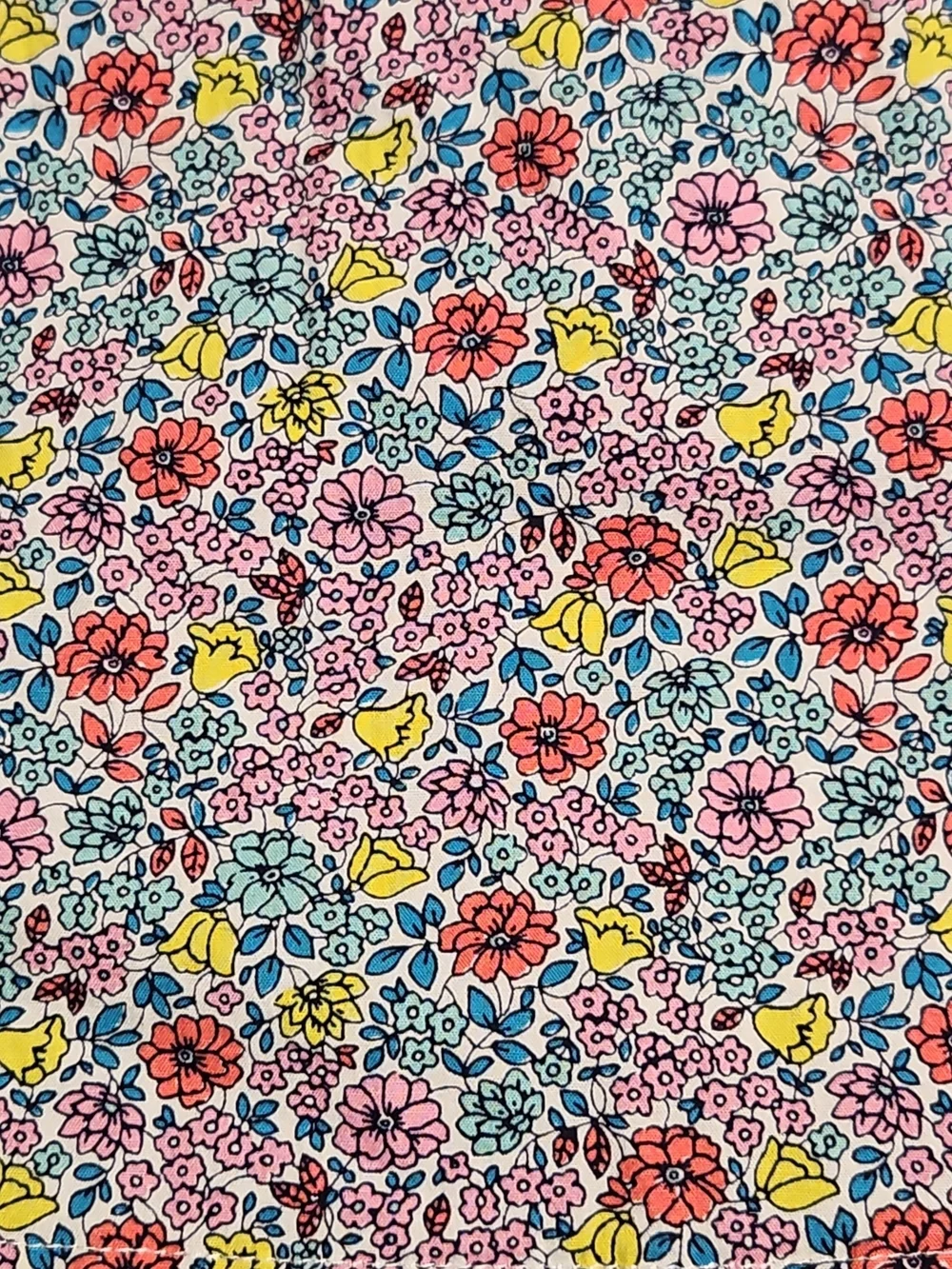GAP Girl's Floral Flutter Sleeve Top - Pink, Blue, Yellow Size 5 Casual Dressy